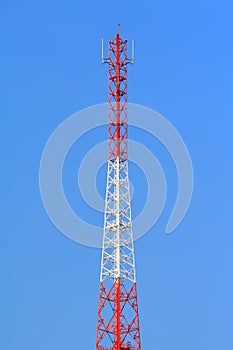 Tall broadcast wave tower
