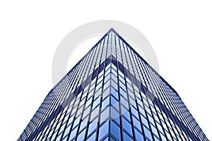 Tall building isolated on white