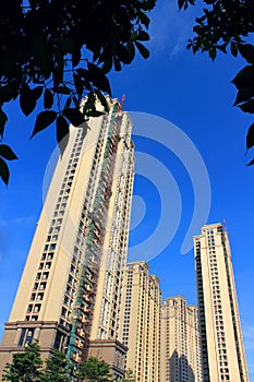 Tall building under the blue sky