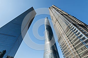  3budovy v šanghaj,včetně třetí nejvyšší budova v 