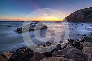 Tall Cliffs of Dana Point After Sunset