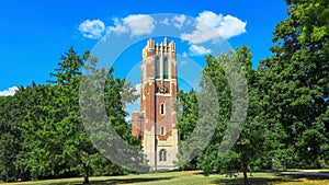 Tall clock tower at Michigan state university