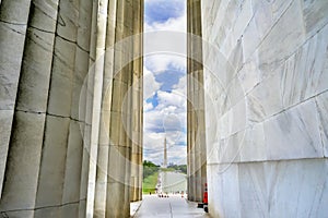 Tall Columns Abraham Lincoln Statue Memorial Washington DC