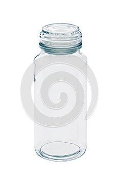 Tall empty glass jar with lid