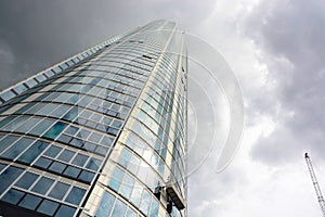 Tall glass building
