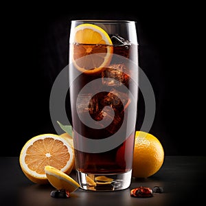 Chinotto Sparkling Drink with Citrus Fruits photo