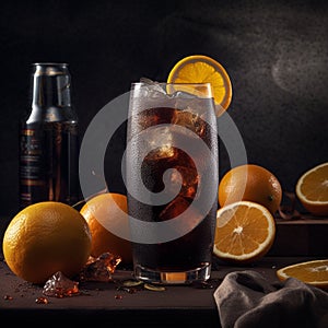 Chinotto Sparkling Drink with Citrus Fruits photo