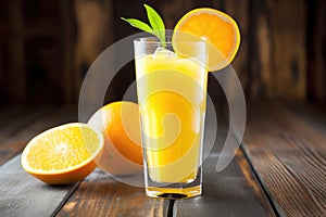 a tall glass of fresh-squeezed orange juice