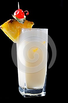 Tall glass of Pina Colada Cocktail