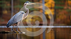 tall great blue heron