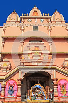 Tall Hindu temple in Visakhapatnam , India. photo