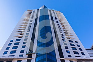 Tall Modern Building Floors Blue