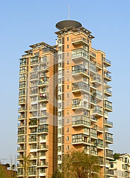 Tall modern multistory house