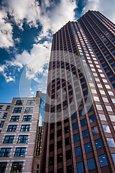 Tall, modern skyscraper in Boston, Massachusetts.