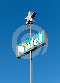 Tall motel sign, roadside art