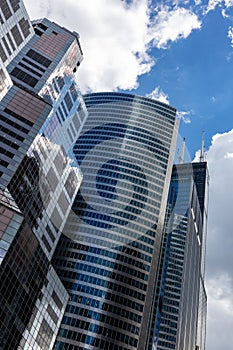 Tall Office Building Skyscrapers in Downtown Chicago