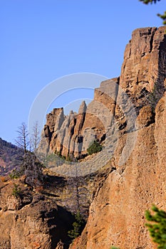 Tall rock formations