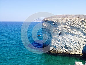 Tall rocky shore