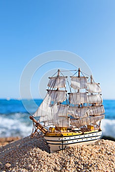 Tall ship at the beach