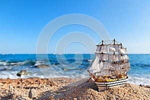 Tall ship at the beach