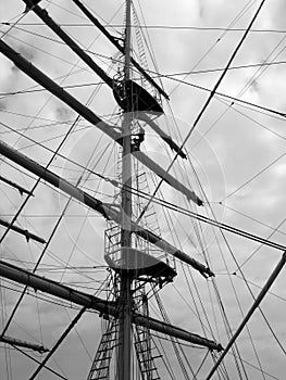 Tall Ship Mast and Rigging