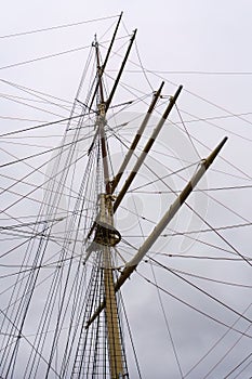 Tall ship mast and rigging