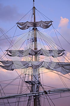 Tall ship sails