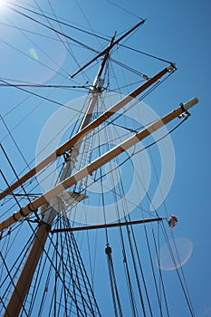 Tall Ship Schooner Rigging and Masts