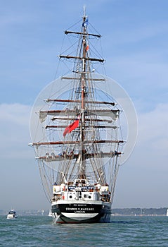 Tall ship underway