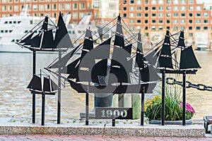 Tall Ships Cut Out in Metal