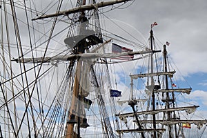 Tall ships, high masts and flags