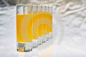 Tall Shot Glasses with Tang Shot Alcoholic drink