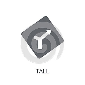 Tall sign icon. Trendy Tall sign logo concept on white background from Traffic Signs collection