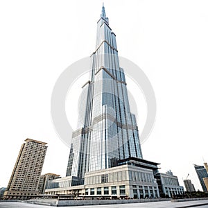 Skyscraper isolated on white background photo