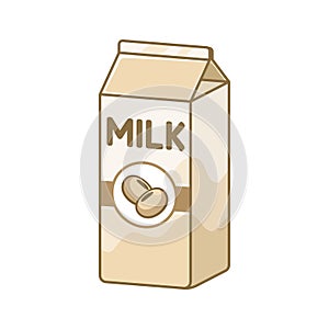 Tall soy milk carton clipart