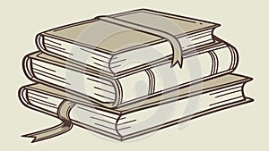 Tall Stack of Books, Symbolizing Learning and Knowledge, vector design Generative AI