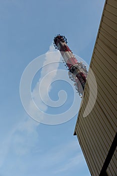 Tall stack of concrete with built additional antennas