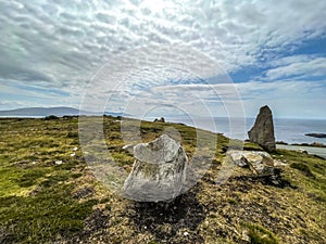 Tall Standing Stones on Achill Island county Mayo Ireland