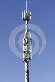 Tall, steel telecommunication tower