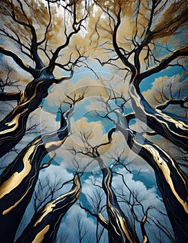 Trees reaching for the sky