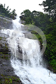 Tall Tiered Waterfall - Cheeyappara Waterfalls, Idukki, Kerala, India photo