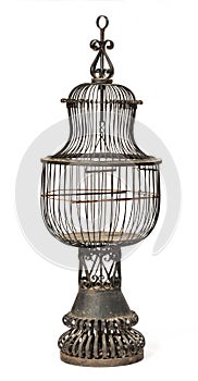 Tall vintage bird cage