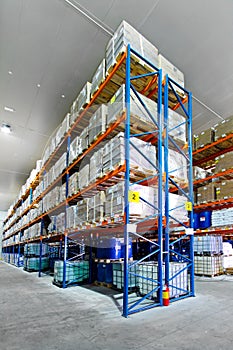 Tall warehouse shelf