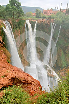 Tall waterfall at Cascades d`Ouzoud