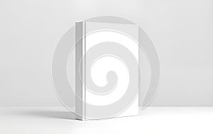 A tall white rectangular box isolated on white background