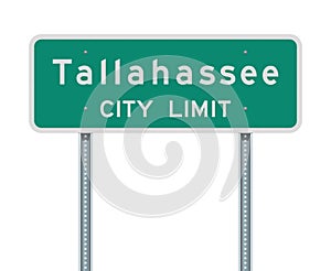 Tallahassee City Limit road sign