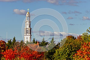 tallest building in Frederick bell tower of Evangelist church