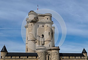 Tallest fortified tower in Europe, `donjon` of Chateau de Vincennes, France photo