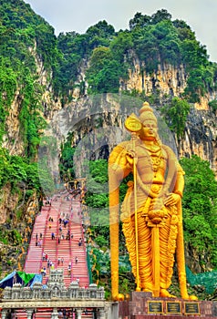 The tallest statue of Murugan, a Hindu deity, at the entrance of Batu Caves - Kuala Lumpur, Malaysia