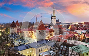 Tallin city, Estonia at sunrise